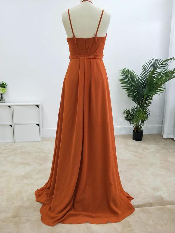Charming Spaghetti Straps A-line Bridesmaid Dresses With Slit BD083 - Image 7