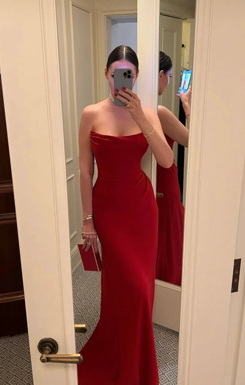 Charming Strapless Mermaid Long Evening Dress Formal Gown Y2148 - Image 2
