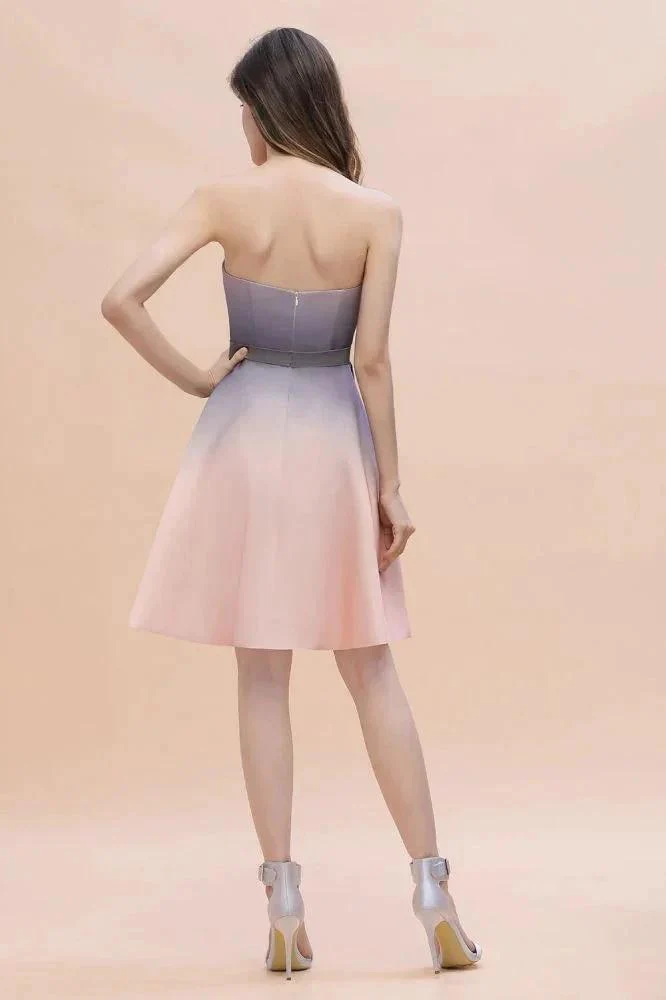 Charming Sweetheart Gradient aline Short Homecoming Dress - Image 2