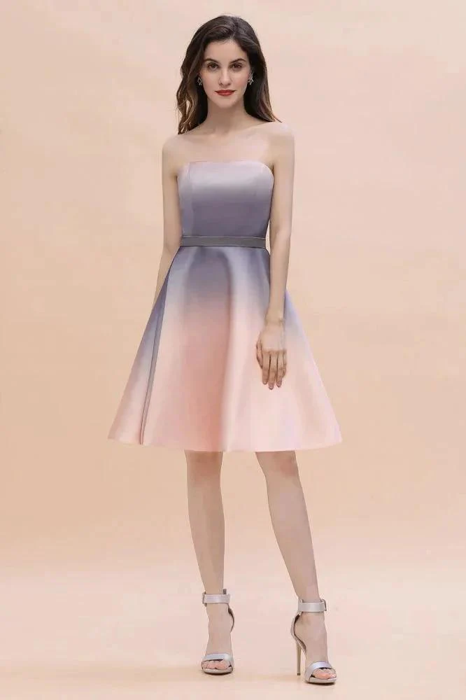 Charming Sweetheart Gradient aline Short Homecoming Dress - Image 3