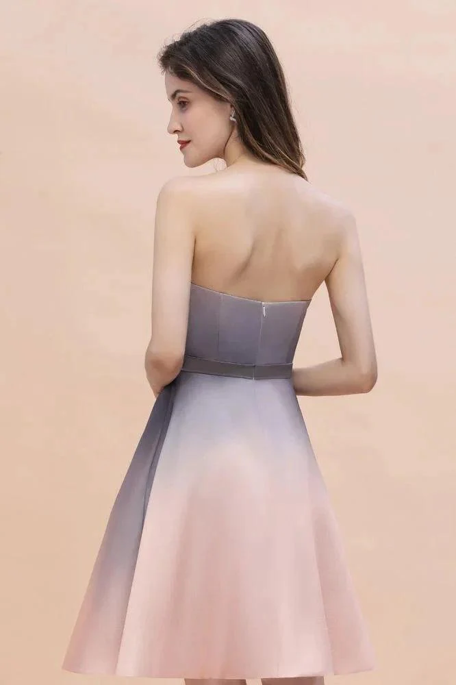 Charming Sweetheart Gradient aline Short Homecoming Dress - Image 5