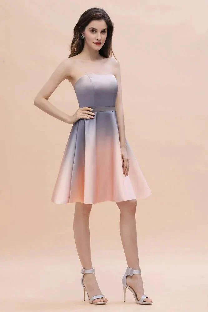 Charming Sweetheart Gradient aline Short Homecoming Dress - Image 6