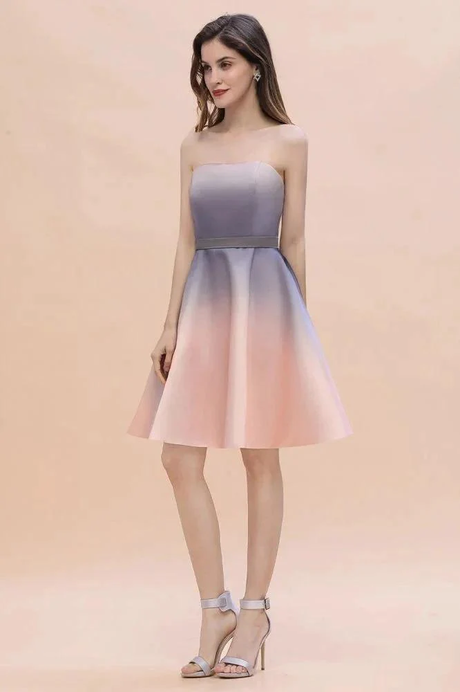 Charming Sweetheart Gradient aline Short Homecoming Dress - Image 7