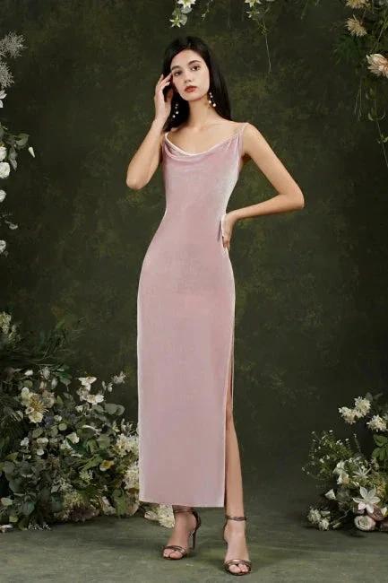 Purple Spaghetti Straps Sleeveless Mermaid Prom Dresses - Image 3