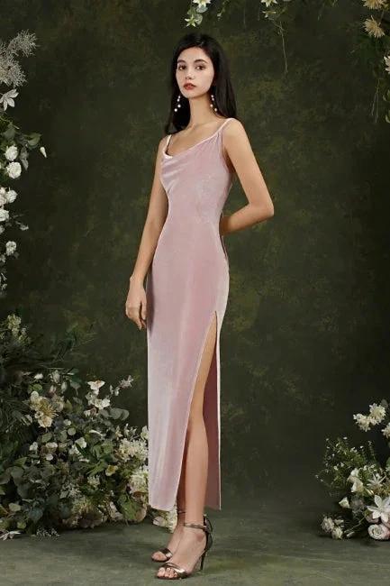Purple Spaghetti Straps Sleeveless Mermaid Prom Dresses - Image 5