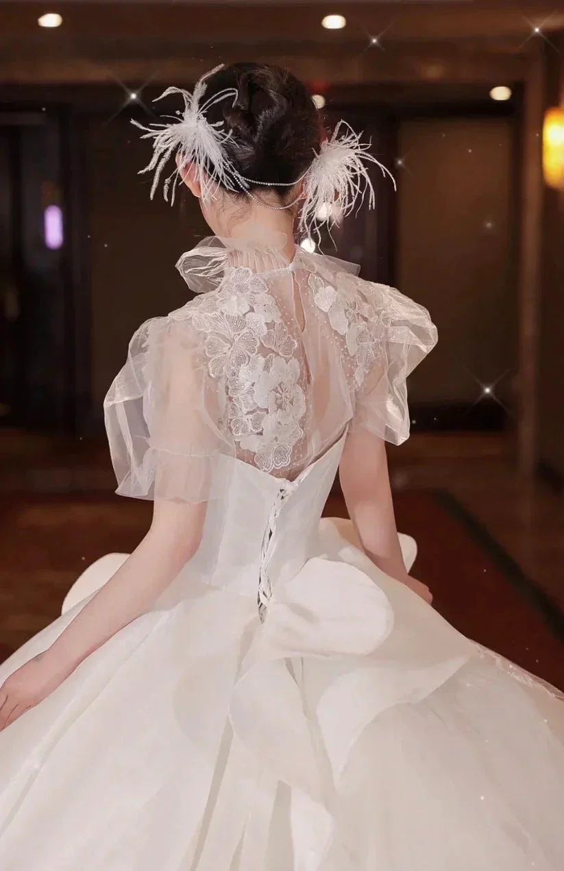 Chic A-line Long Sleeves Wedding Dress,Bridal Gown Y6789 - Image 8
