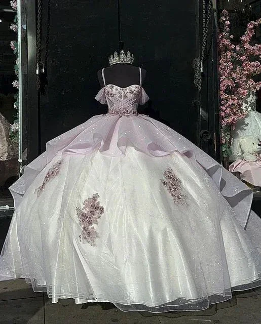 Chic A-line Spaghetti Straps Ball Gown,Sweet 16 Dress  Y1918 - Image 2