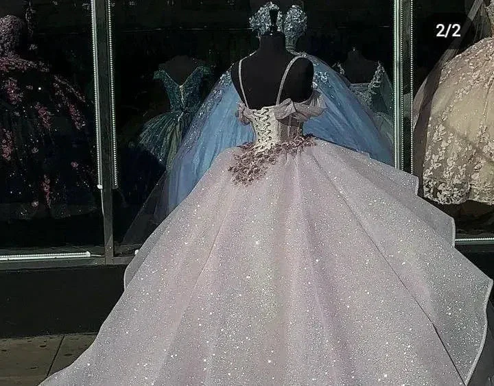 Chic A-line Spaghetti Straps Ball Gown,Sweet 16 Dress  Y1918 - Image 3