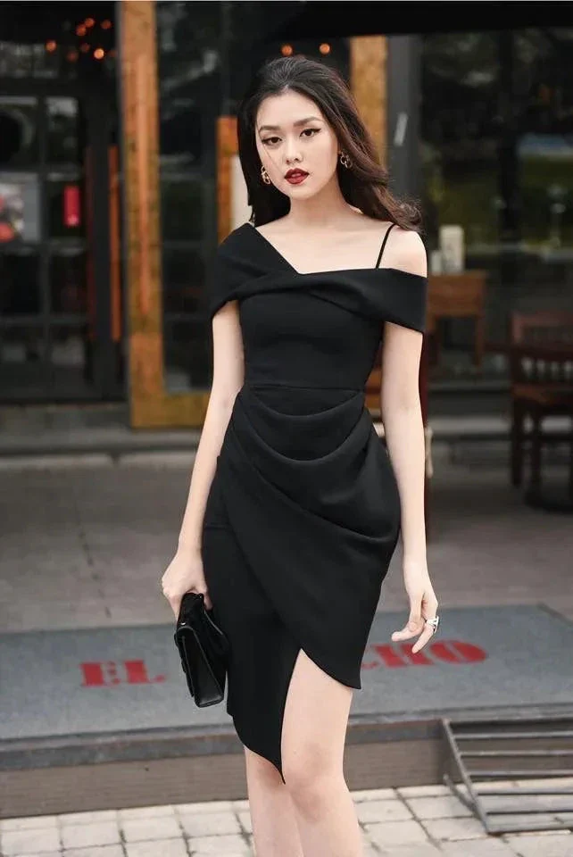 Black Sheath Homecoming Dress Black Party Dress Y2870 - Image 2