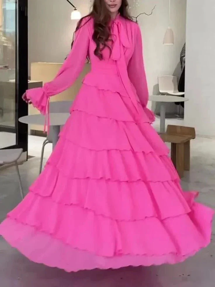Chic Chiffon Layered Spliced Ruffles Prom Dress Evening Dress Y7640 - Image 3