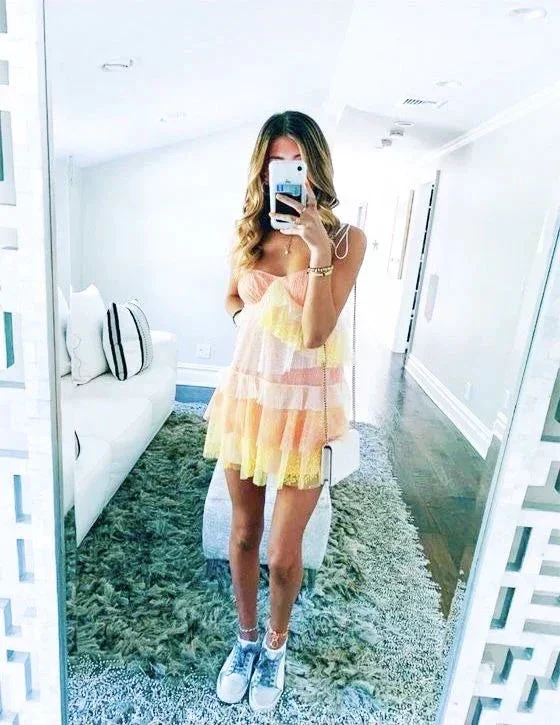 Chic Colorful Homecoming Dress Party Dress Y3008 - Image 2