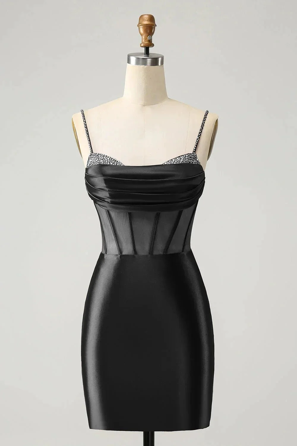 Chic Fuchsia Bodycon Pleated Corset Short Homecoming Dress with Beading - Image 9