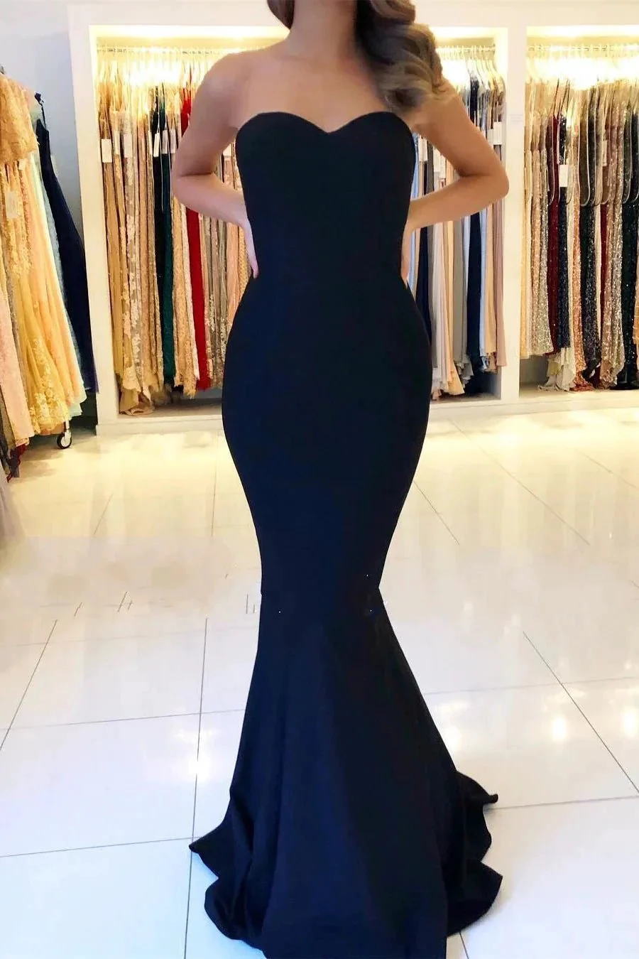 Chic Long Mermaid Sweetheart Backless Prom Dress - Image 2