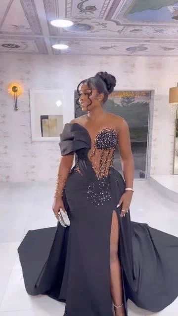 Chic Mermaid African Prom Dress Evening Dress Y6677 - Image 2
