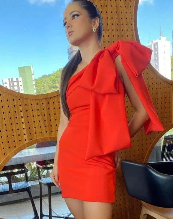 Chic Orange Homecoming Dress 18th Birthday Party Dress Y2716 - Image 3