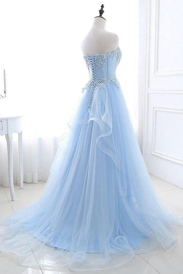 Chic Prom Dresses Sweetheart A-line Floor-length Prom Dress PSK389 - Image 3