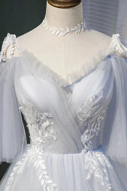 Chic Sleeveless Lace Appliques Tulle Princess Homecoming Dresses - Image 4