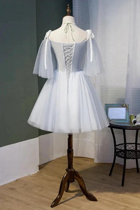 Chic Sleeveless Lace Appliques Tulle Princess Homecoming Dresses - Image 5