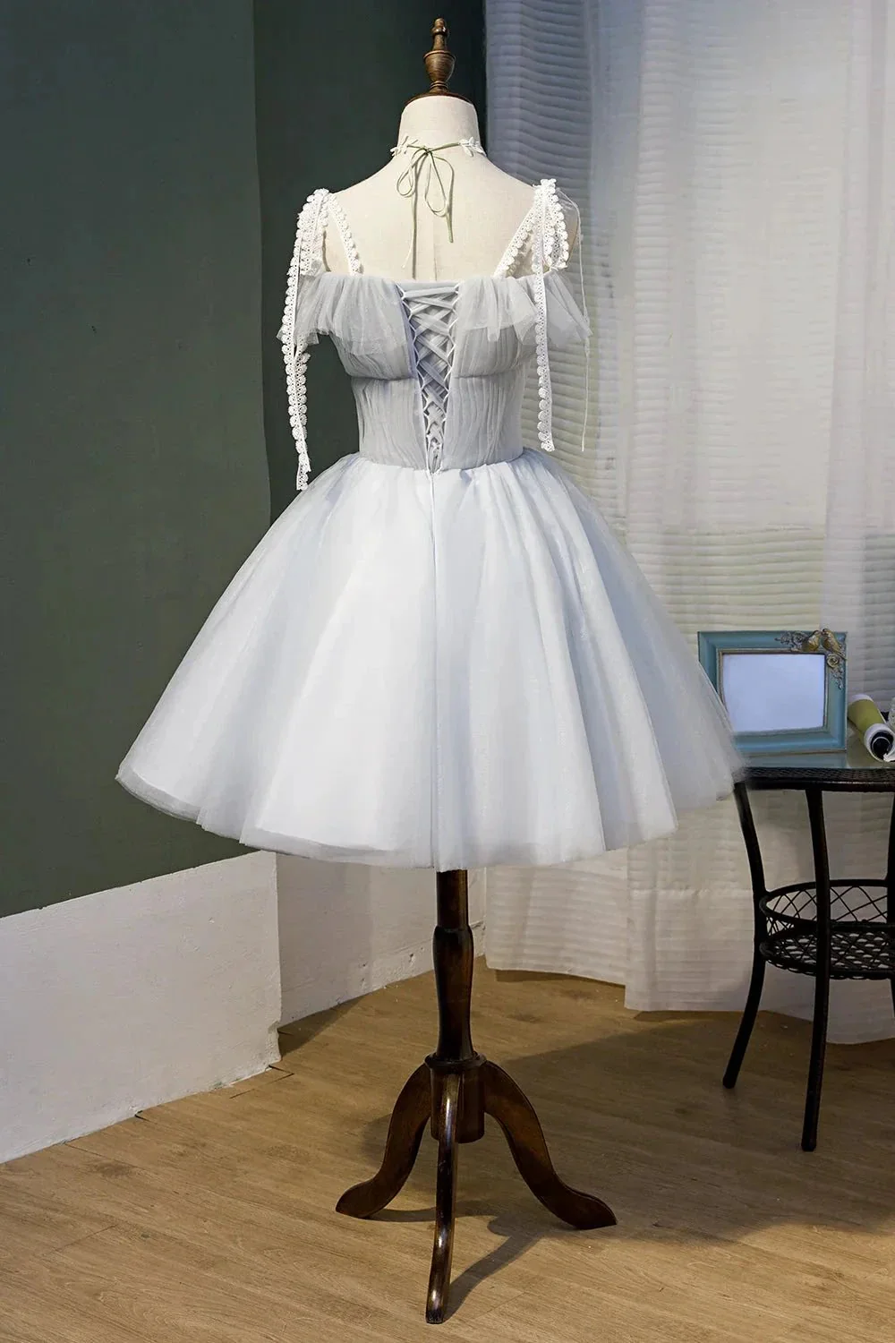 Chic Sleeveless Lace Appliques Tulle Princess Homecoming Dresses - Image 8