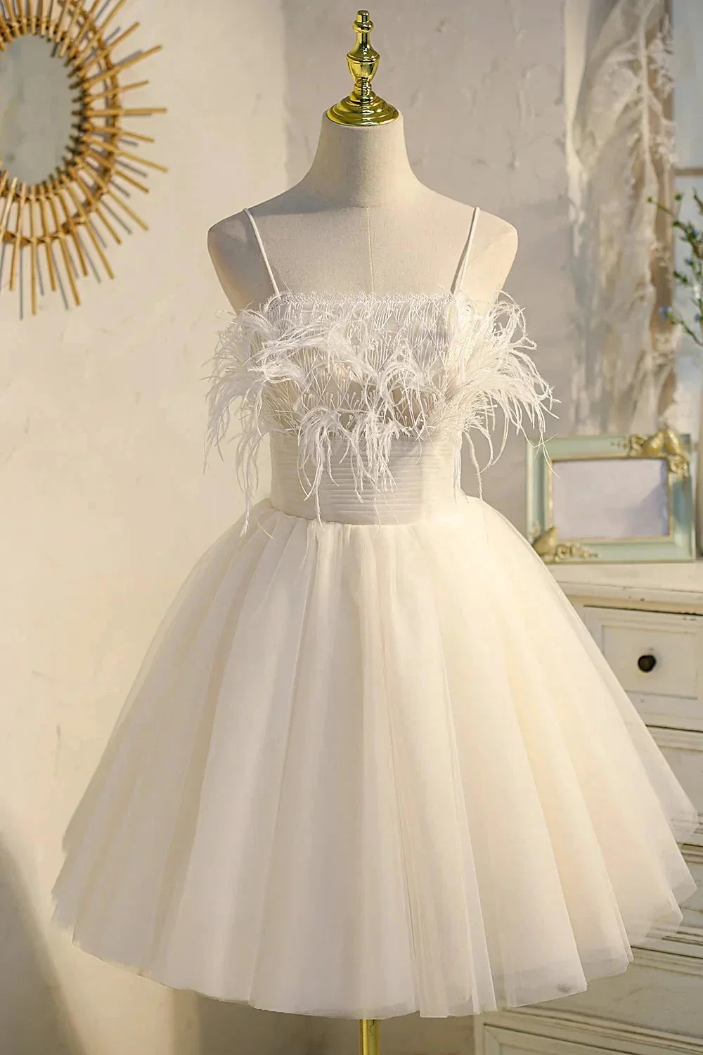 Chic Sleeveless Spaghetti Straps Tulle Princess Homecoming Dresses - Image 2