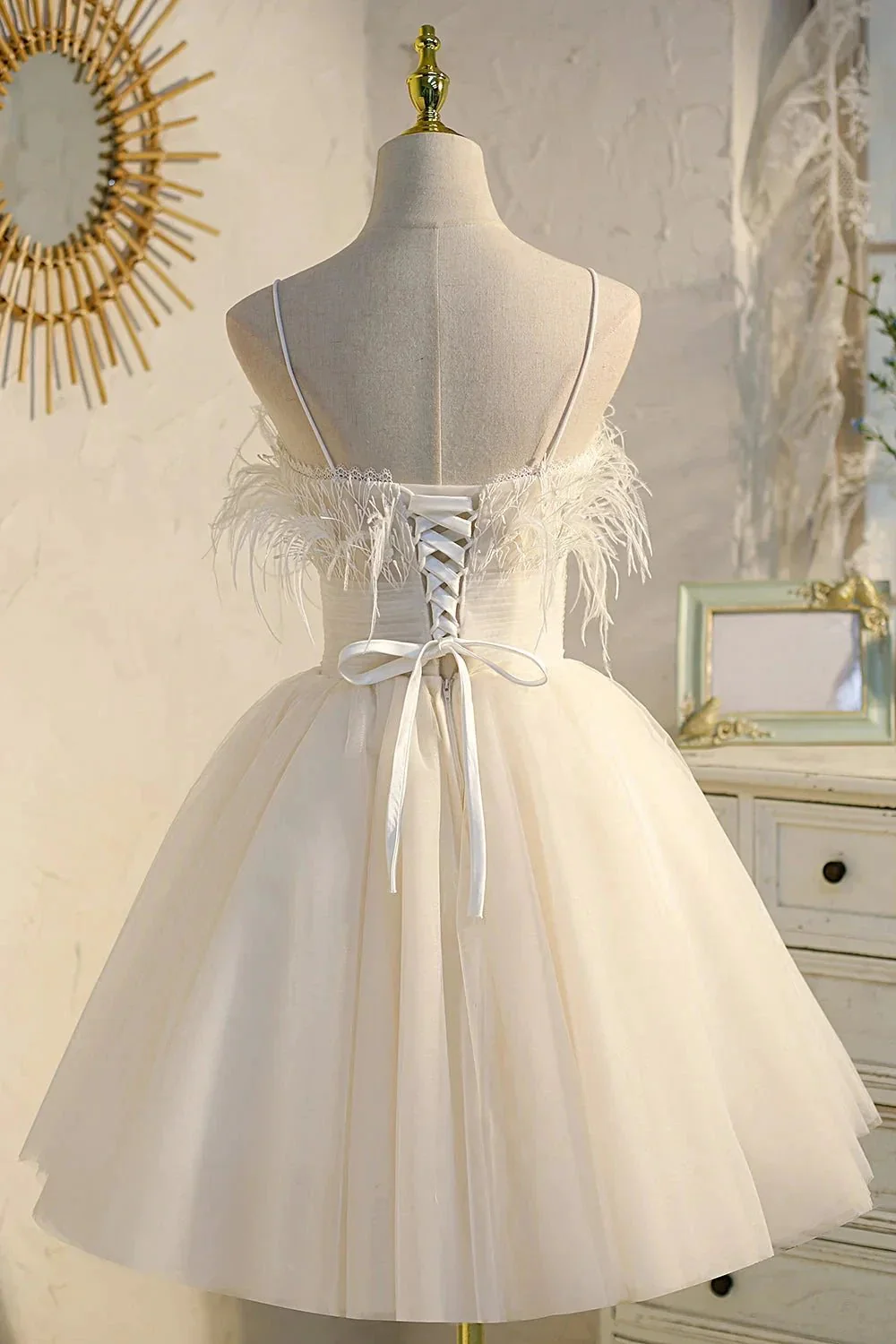 Chic Sleeveless Spaghetti Straps Tulle Princess Homecoming Dresses - Image 3