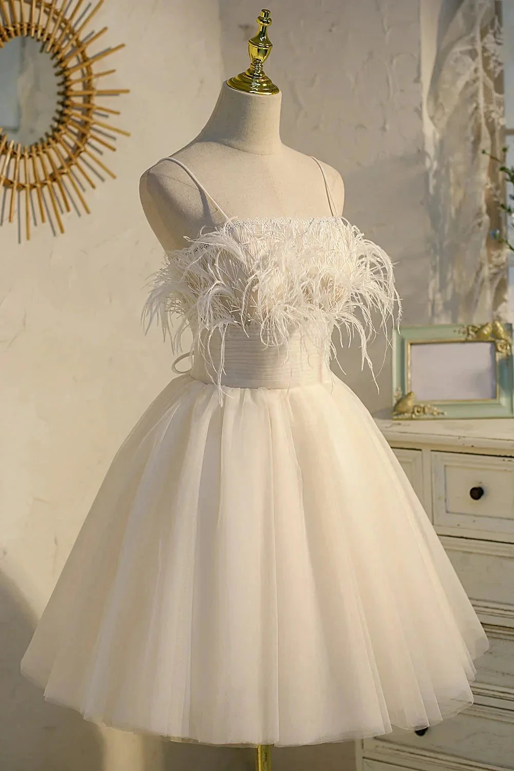 Chic Sleeveless Spaghetti Straps Tulle Princess Homecoming Dresses - Image 5
