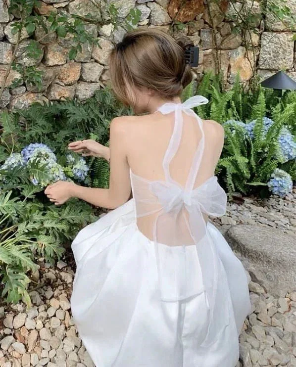 Chic White Homecoming Dress White Party Dress Y2371 - Image 2