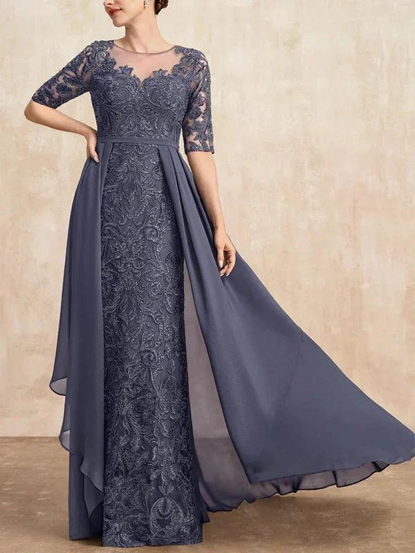 Chiffon Lace Maxi Dress - Image 5