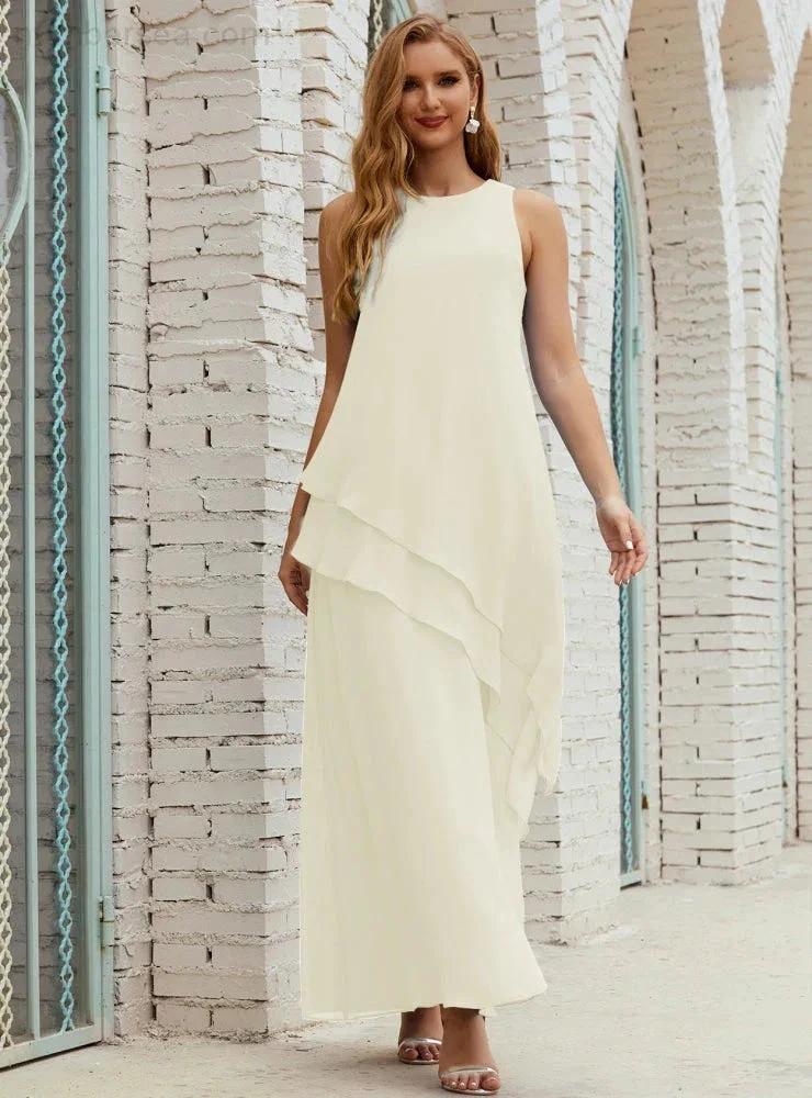 Chiffon Long Plus Size Mother of Bride Dresses Formal Bridesmaid Prom Gown SY28019 - Image 104