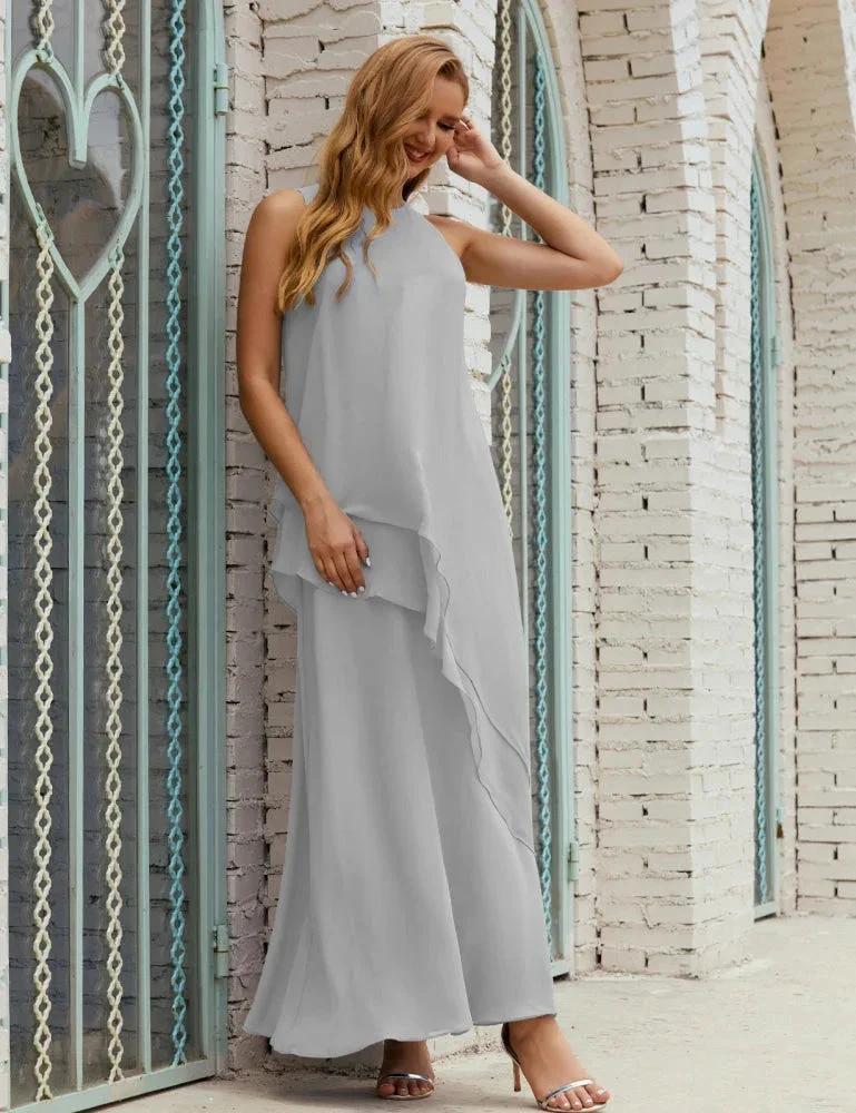 Chiffon Long Plus Size Mother of Bride Dresses Formal Bridesmaid Prom Gown SY28019 - Image 105