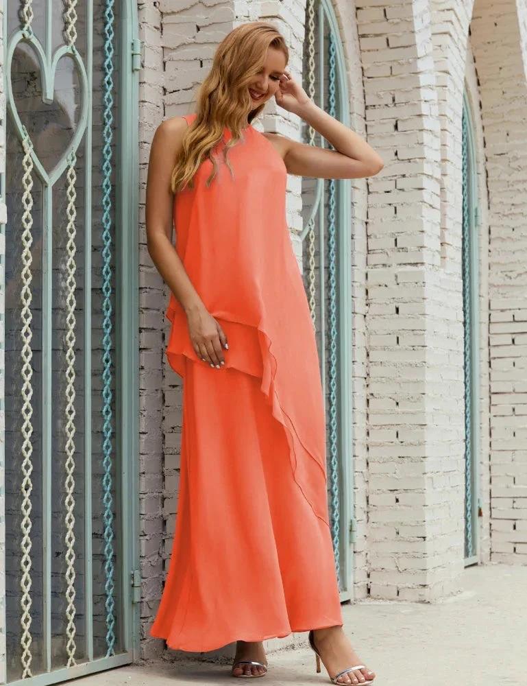 Chiffon Long Plus Size Mother of Bride Dresses Formal Bridesmaid Prom Gown SY28019 - Image 113