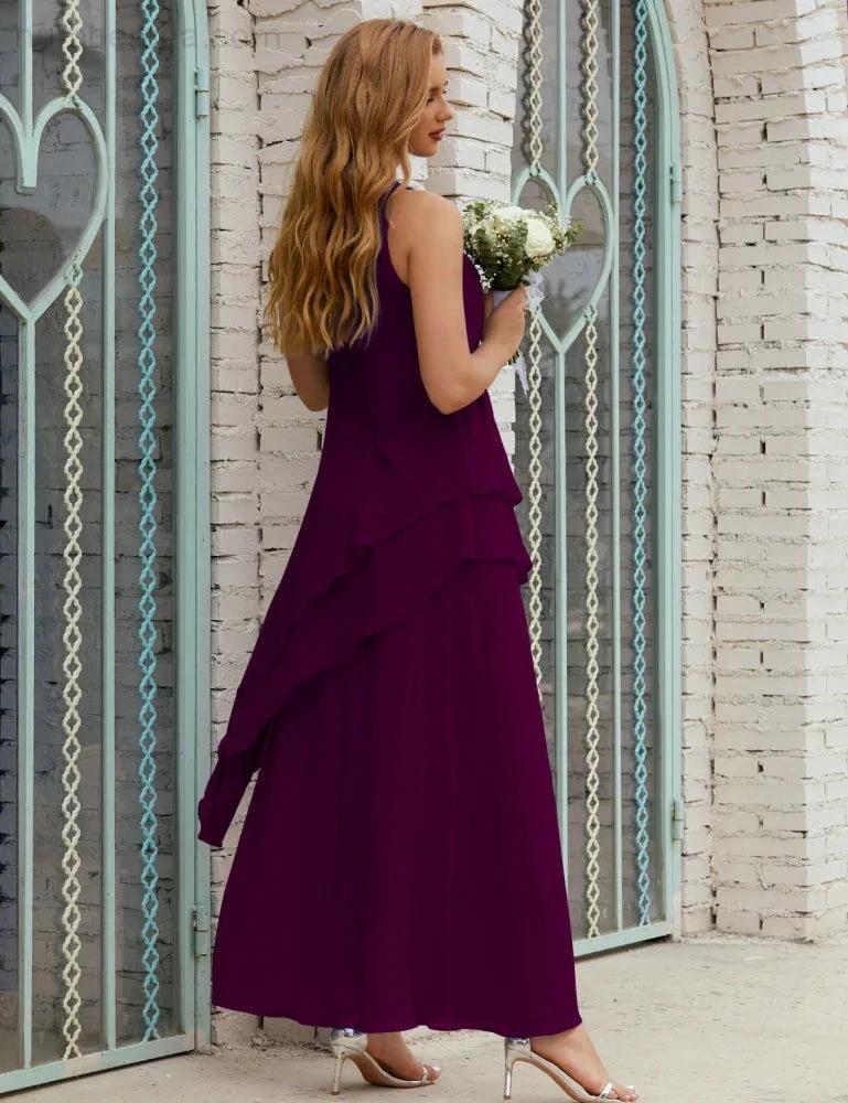 Chiffon Long Plus Size Mother of Bride Dresses Formal Bridesmaid Prom Gown SY28019 - Image 122