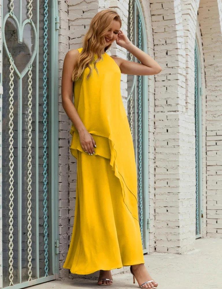 Chiffon Long Plus Size Mother of Bride Dresses Formal Bridesmaid Prom Gown SY28019 - Image 129
