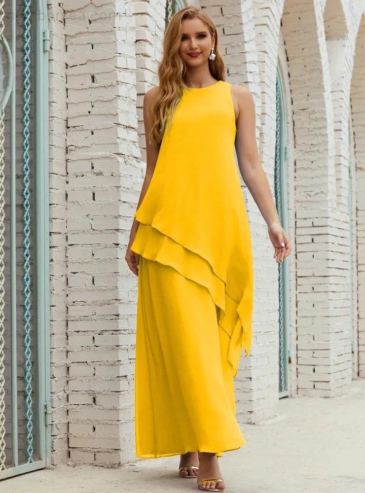 Chiffon Long Plus Size Mother of Bride Dresses Formal Bridesmaid Prom Gown SY28019 - Image 132