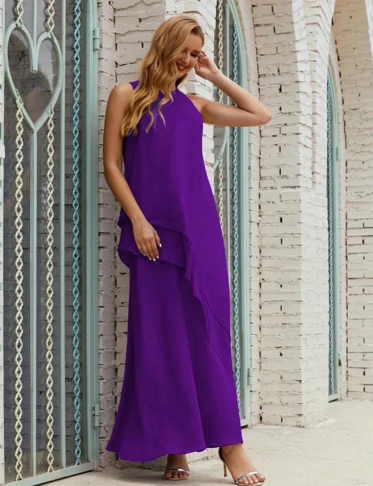 Chiffon Long Plus Size Mother of Bride Dresses Formal Bridesmaid Prom Gown SY28019 - Image 141