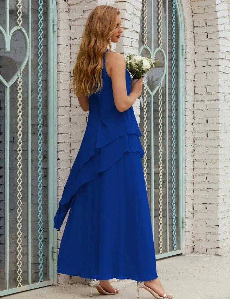 Chiffon Long Plus Size Mother of Bride Dresses Formal Bridesmaid Prom Gown SY28019 - Image 146