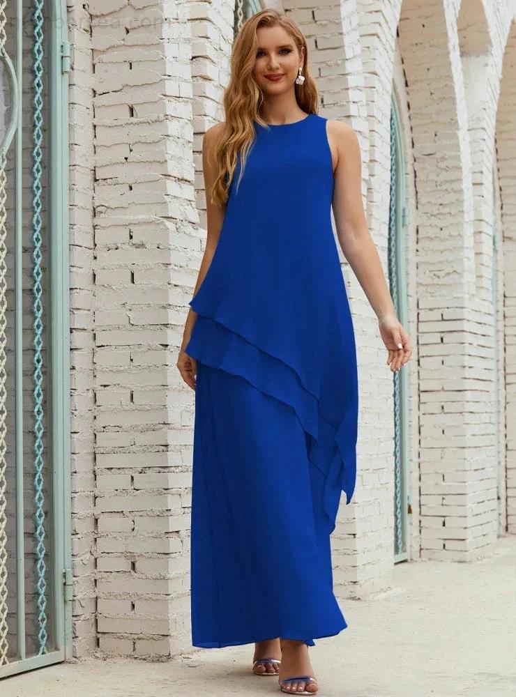 Chiffon Long Plus Size Mother of Bride Dresses Formal Bridesmaid Prom Gown SY28019 - Image 148