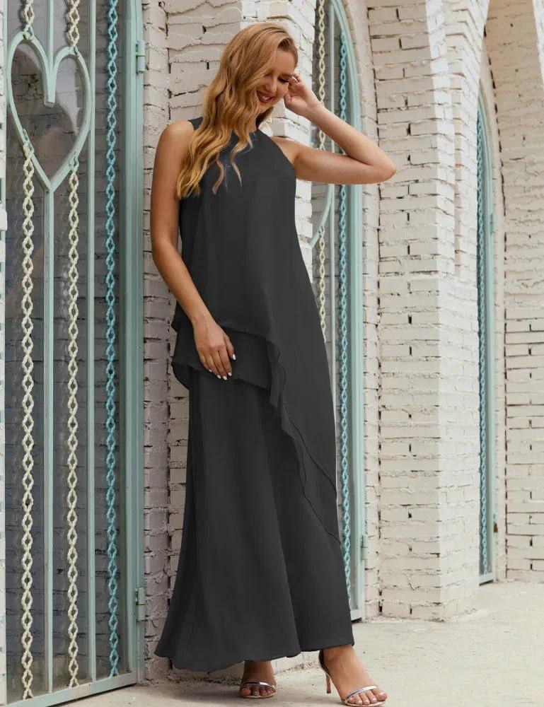 Chiffon Long Plus Size Mother of Bride Dresses Formal Bridesmaid Prom Gown SY28019 - Image 149