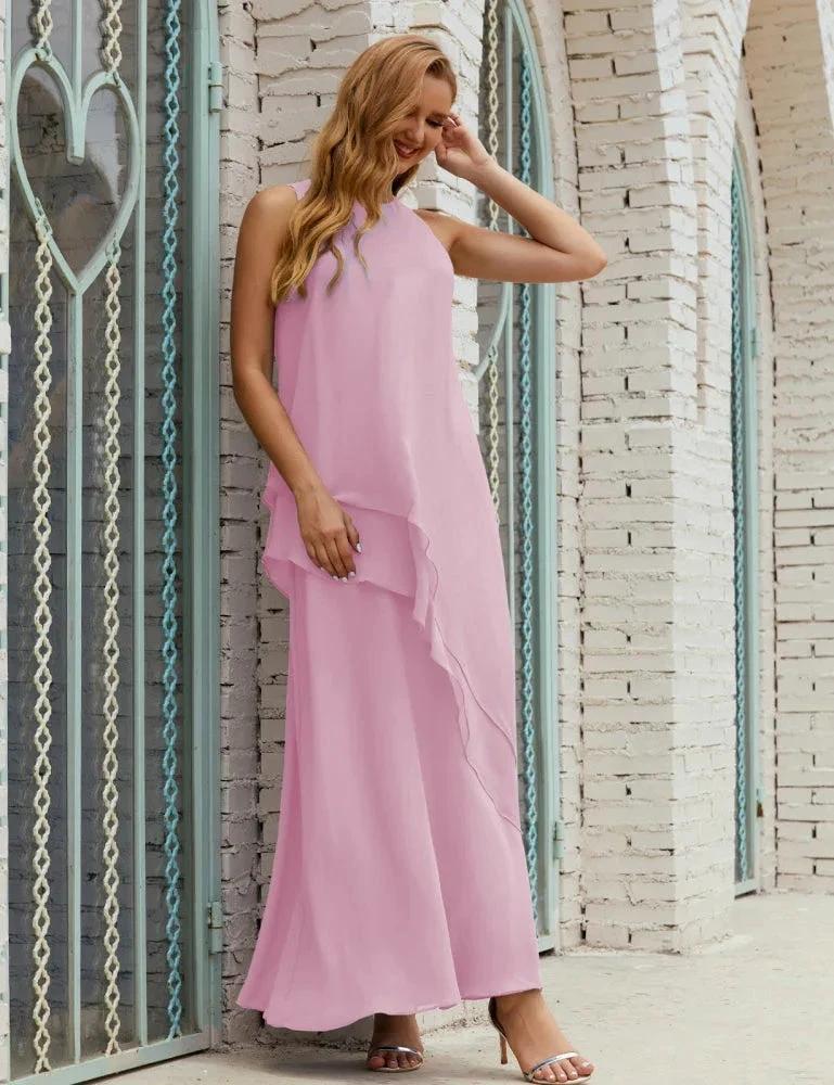 Chiffon Long Plus Size Mother of Bride Dresses Formal Bridesmaid Prom Gown SY28019 - Image 153