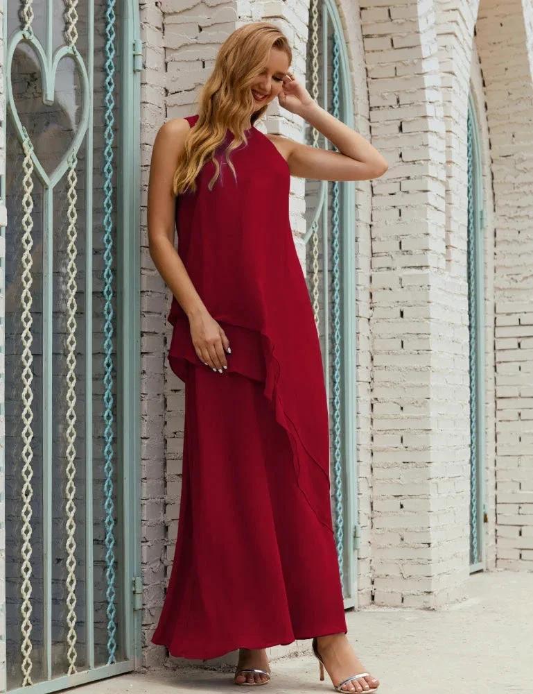 Chiffon Long Plus Size Mother of Bride Dresses Formal Bridesmaid Prom Gown SY28019 - Image 161