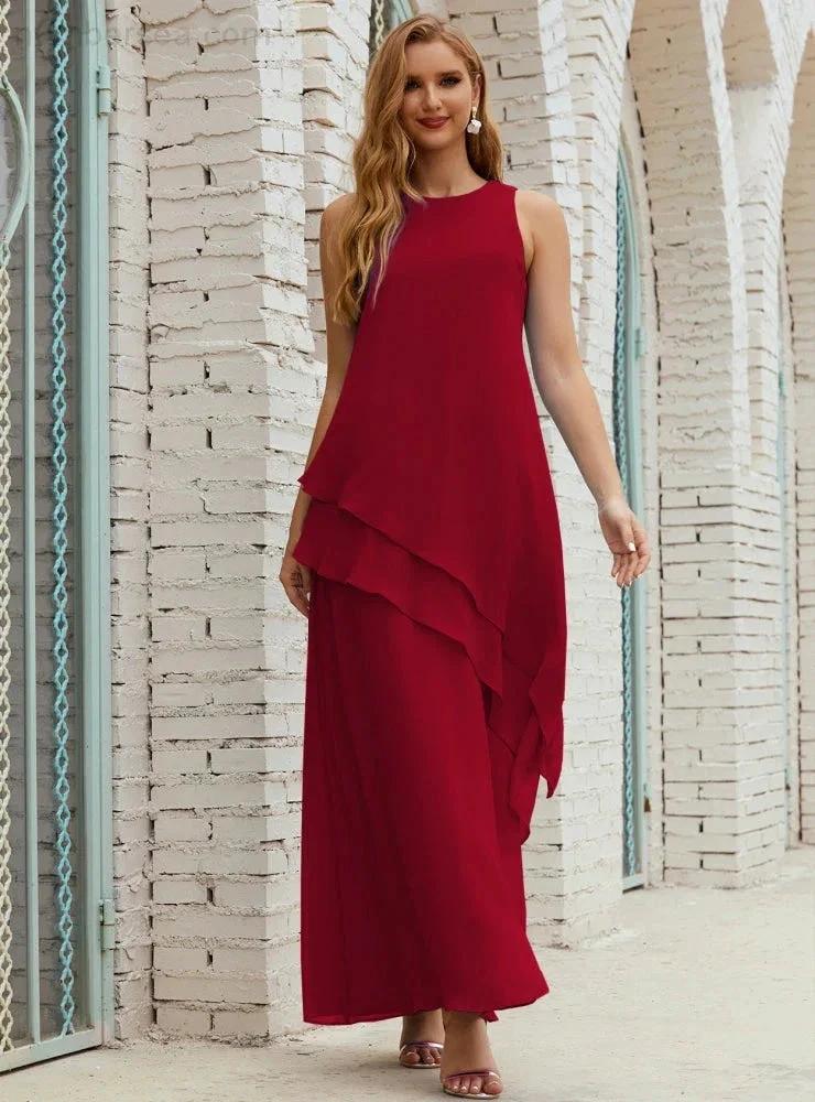 Chiffon Long Plus Size Mother of Bride Dresses Formal Bridesmaid Prom Gown SY28019 - Image 164