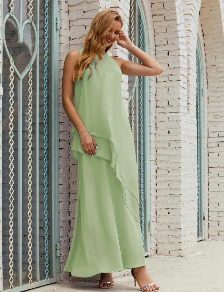 Chiffon Long Plus Size Mother of Bride Dresses Formal Bridesmaid Prom Gown SY28019 - Image 17