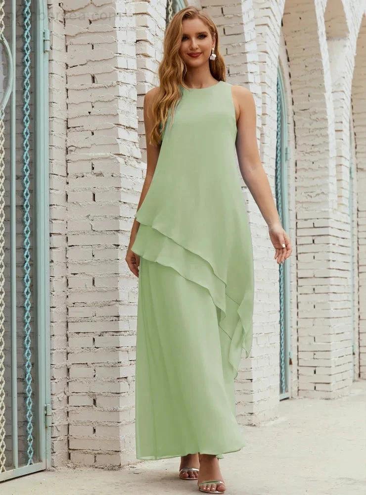 Chiffon Long Plus Size Mother of Bride Dresses Formal Bridesmaid Prom Gown SY28019 - Image 20