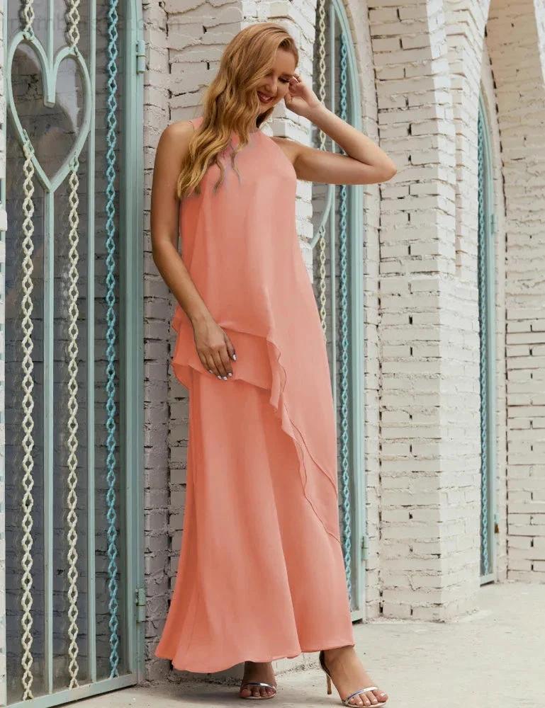 Chiffon Long Plus Size Mother of Bride Dresses Formal Bridesmaid Prom Gown SY28019 - Image 21