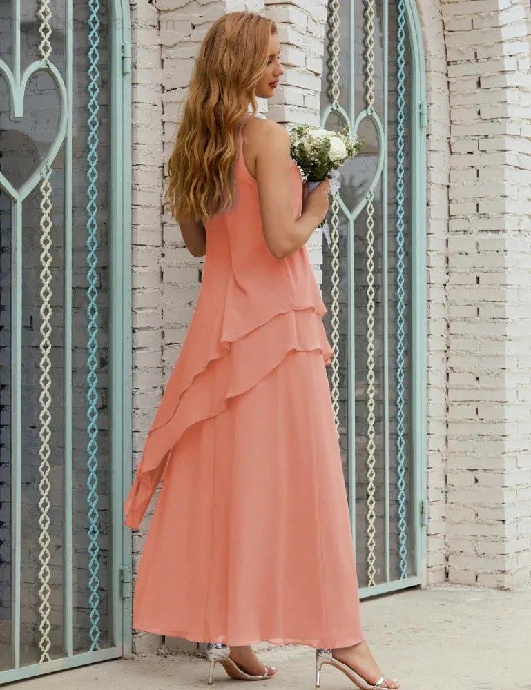 Chiffon Long Plus Size Mother of Bride Dresses Formal Bridesmaid Prom Gown SY28019 - Image 22