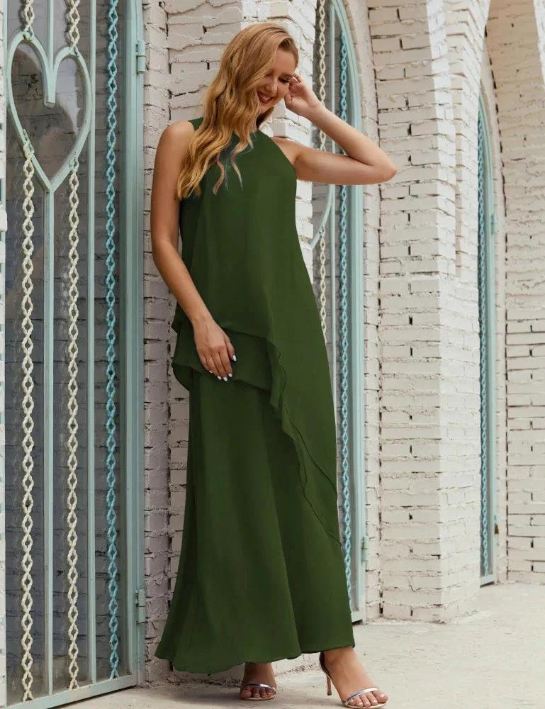 Chiffon Long Plus Size Mother of Bride Dresses Formal Bridesmaid Prom Gown SY28019 - Image 25