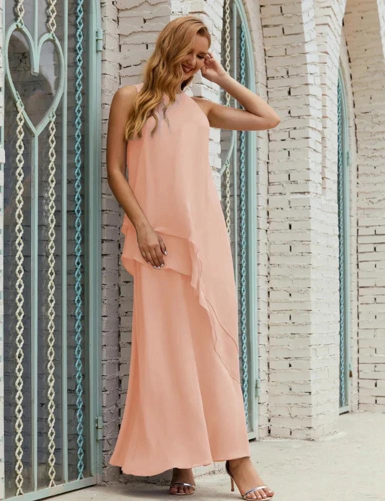 Chiffon Long Plus Size Mother of Bride Dresses Formal Bridesmaid Prom Gown SY28019 - Image 29