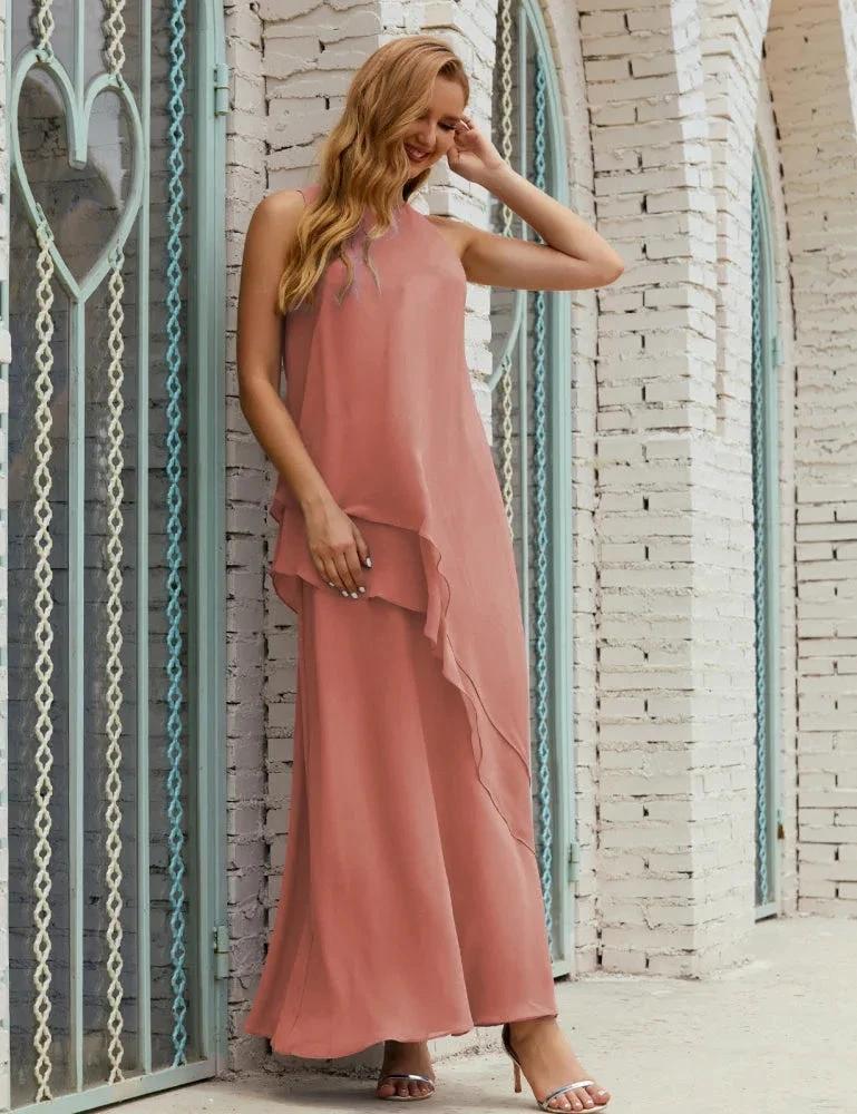Chiffon Long Plus Size Mother of Bride Dresses Formal Bridesmaid Prom Gown SY28019 - Image 33
