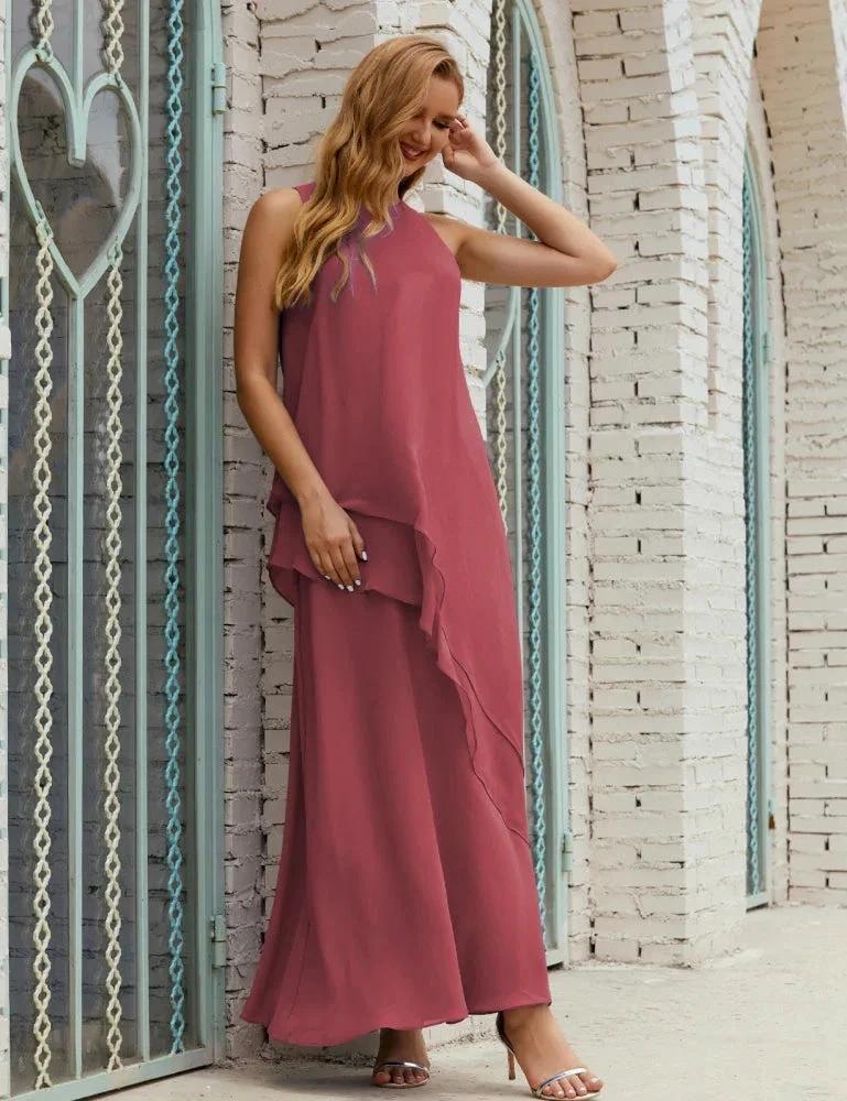 Chiffon Long Plus Size Mother of Bride Dresses Formal Bridesmaid Prom Gown SY28019 - Image 41