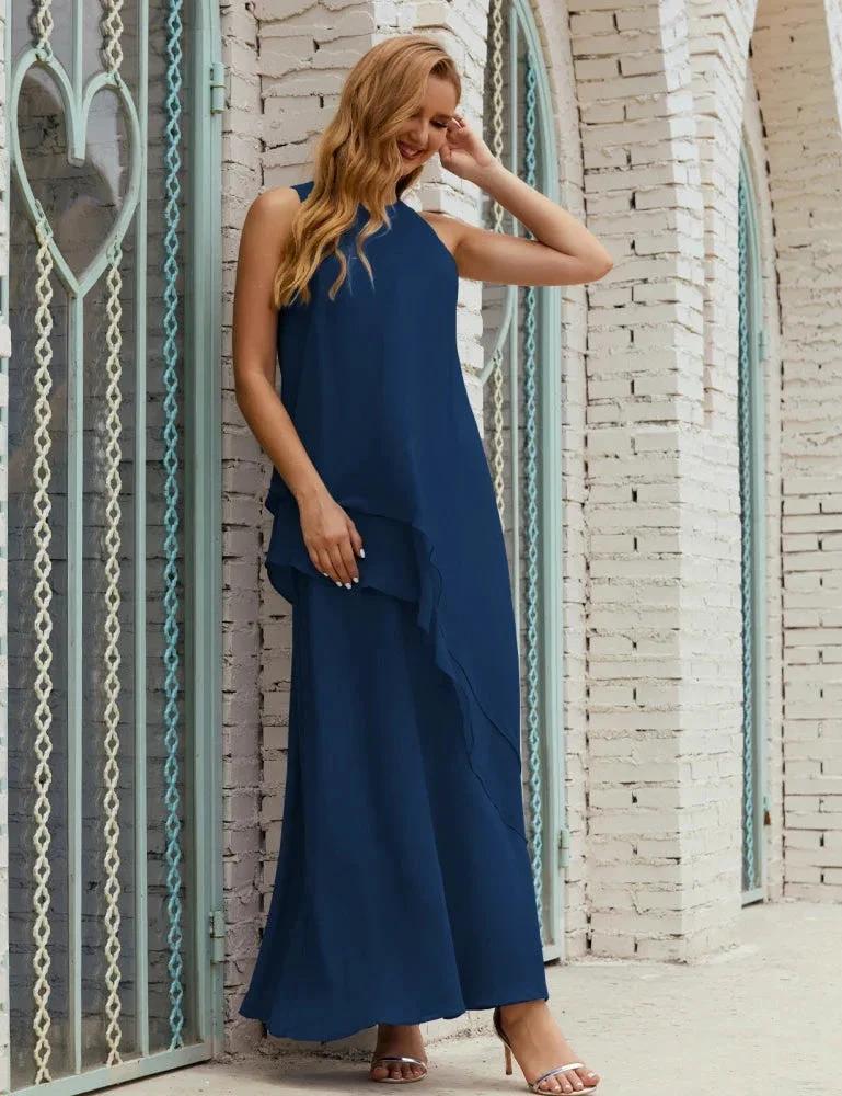 Chiffon Long Plus Size Mother of Bride Dresses Formal Bridesmaid Prom Gown SY28019 - Image 49